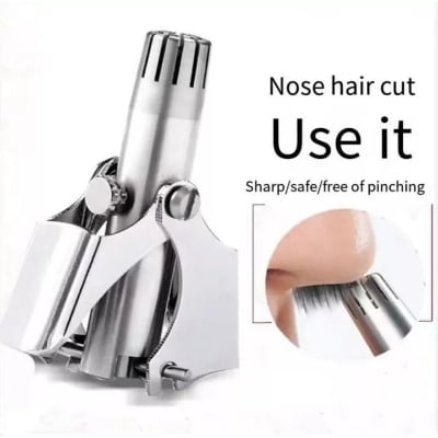 Picture of Stainless Steel Nose Hair Trimmer Clipper for Men & Women | Manual Cordless Nose & Ear Hair Cutter with Cleaning Brush & Storage Box | Portable, Safe & Durable Multicolor Grooming Tool | Free Delivery & Voucher Offer
