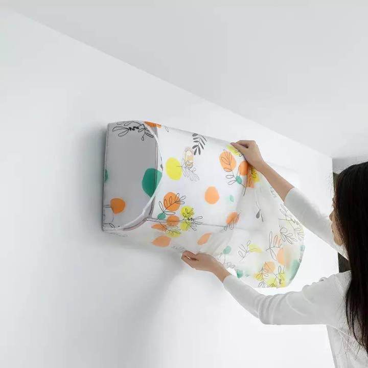 Picture of AC Dust Cover for Indoor Unit (1 Ton / 1.5 Ton / 2 Ton) | PEVA Waterproof Washable Air Conditioner Cover | Multi-Color Decorative Design | Durable & Easy to Install Protective Cover for Split AC