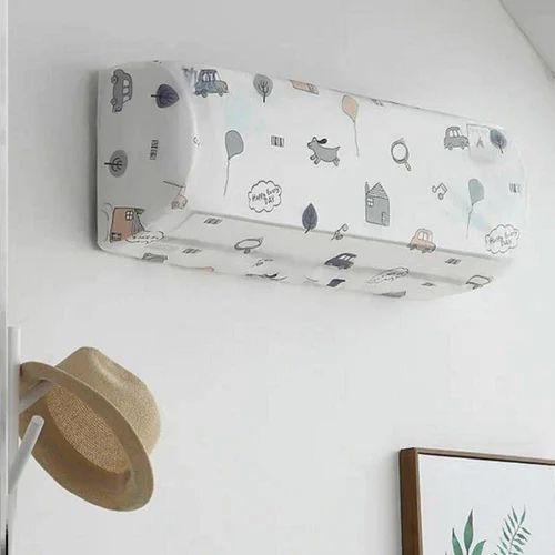 Picture of AC Dust Cover for Indoor Unit (1 Ton / 1.5 Ton / 2 Ton) | PEVA Waterproof Washable Air Conditioner Cover | Multi-Color Decorative Design | Durable & Easy to Install Protective Cover for Split AC