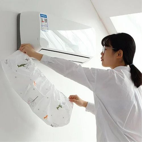 Picture of AC Dust Cover for Indoor Unit (1 Ton / 1.5 Ton / 2 Ton) | PEVA Waterproof Washable Air Conditioner Cover | Multi-Color Decorative Design | Durable & Easy to Install Protective Cover for Split AC