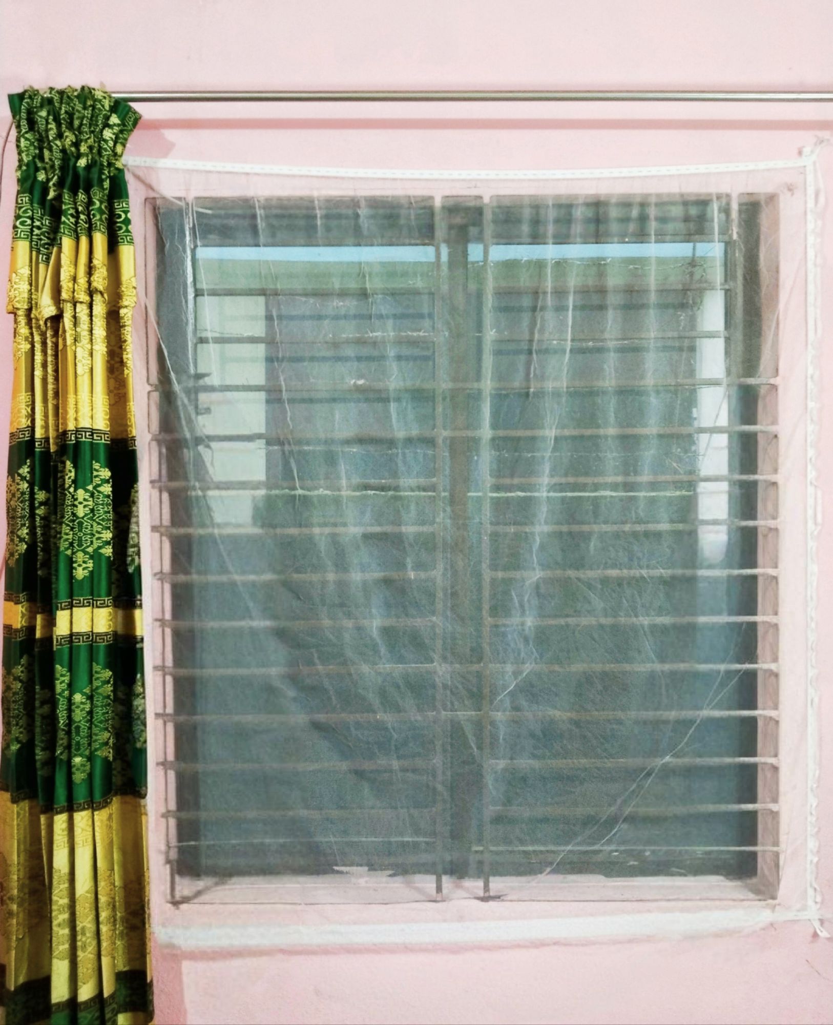 Picture of White Mosquito Net for Window 5×5.5 ft | Premium Quality Zipper-Free Net | Anti-Mosquito Window Screen for Home, Bedroom & Kitchen | Durable Washable Mesh Net for Insect Protection White
