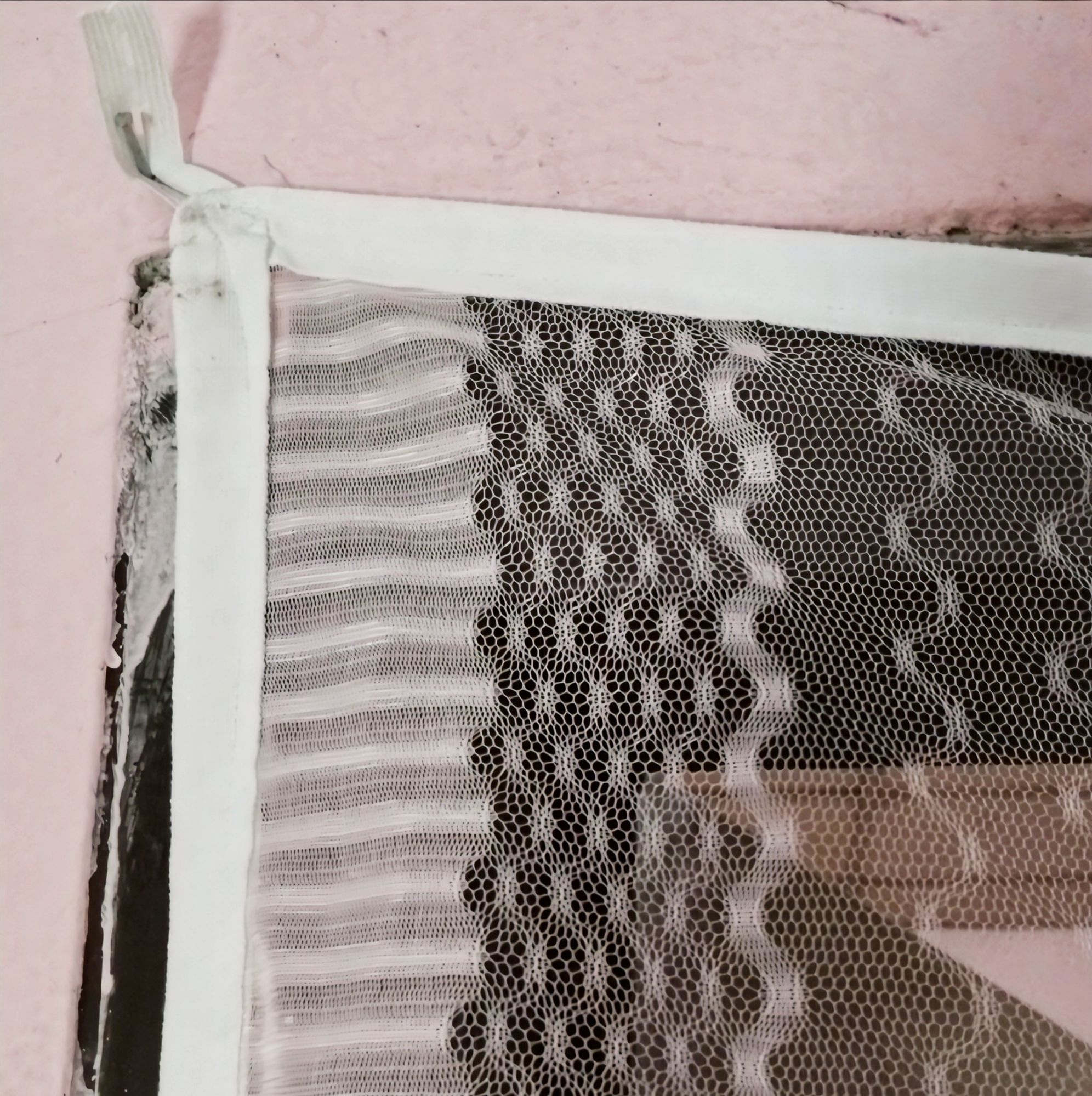 Picture of Door Net for Anti-Mosquito Double Part Auto-Close System Pink Colour 3.5×7 Feet | Premium Quality Door Mosquito Net | Lifesymart