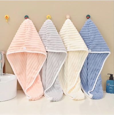 Picture of Microfiber Hair Drying Towel Wrap & 4-in-1 Pedicure Foot File Combo Pack | Super Absorbent Hair Turban & Hard Skin Remover Tool