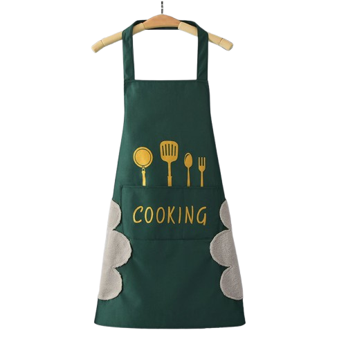 Picture of Super Absorbent Hair Towel Wrap & Premium Kitchen Apron Combo Pack | Quick-Drying Hair Turban & Waterproof Cooking Apron