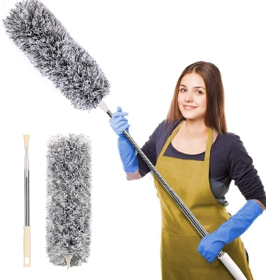 Picture of Flexible Door Draft Stopper & Extendable Microfiber Duster Combo Pack • Dust Blocking & High-Ceiling Cleaning Tool