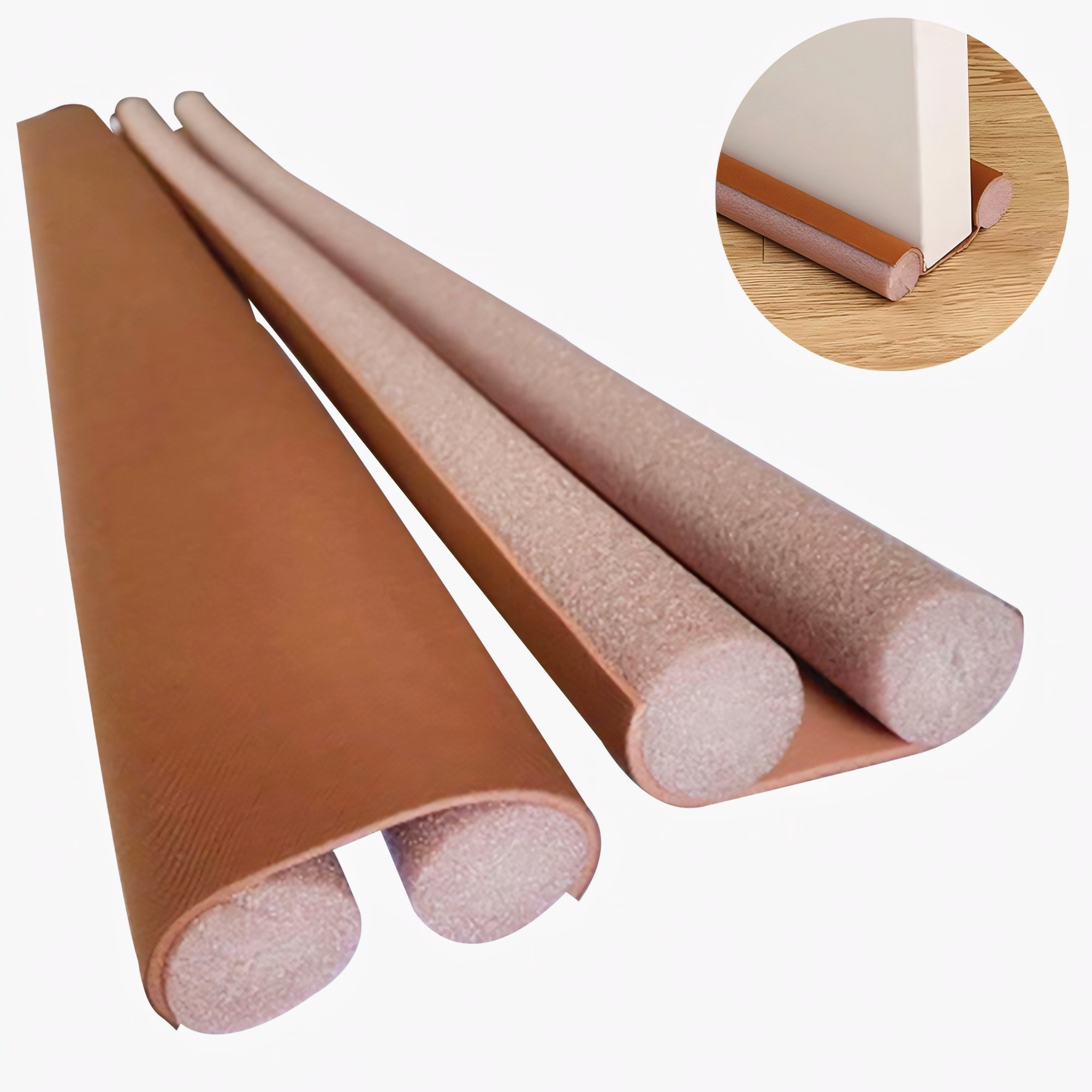 Picture of Door Draft Stopper & Super Refined Naphthalene Balls Combo Pack • Cold Air Blocking & Moth Repellent • 40 pcs / 120 gm