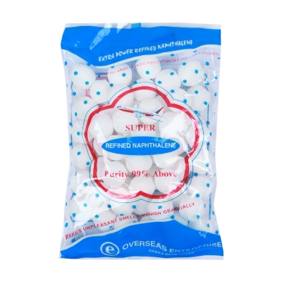 Picture of Door Draft Stopper & Super Refined Naphthalene Balls Combo Pack • Cold Air Blocking & Moth Repellent • 40 pcs / 120 gm