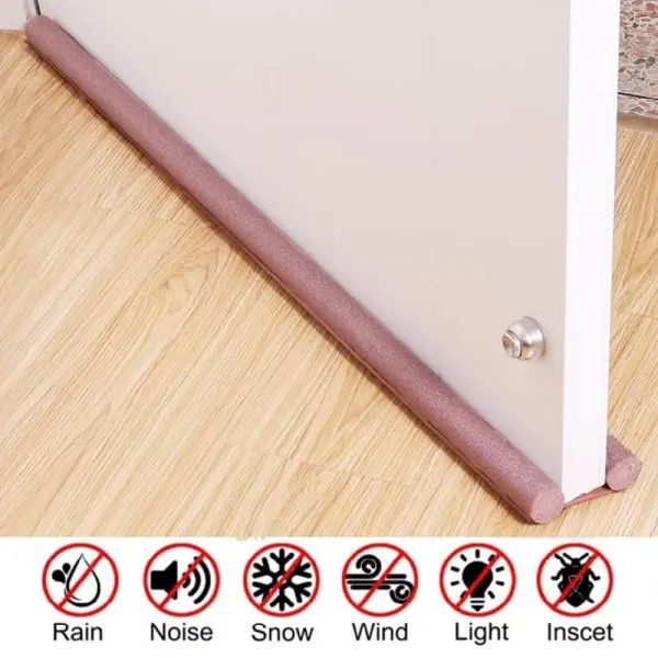 Picture of Door Draft Stopper & Super Refined Naphthalene Balls Combo Pack • Cold Air Blocking & Moth Repellent • 40 pcs / 120 gm