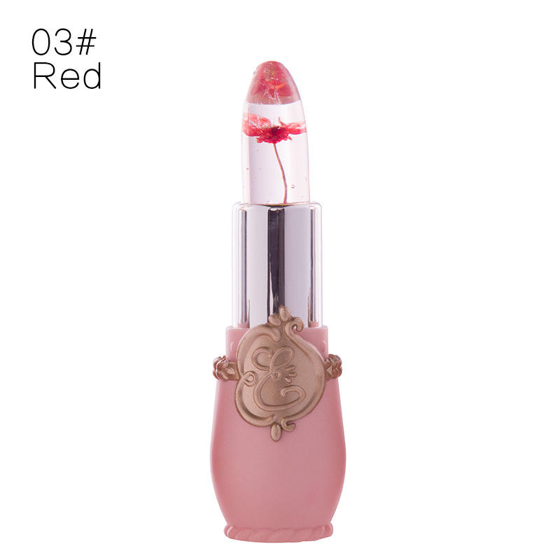 Picture of Crystal Jelly Flower Color Changing Lipstick | Moisturizing Lip Balm | Magic pH Color Changing Transparent Lipstick | Natural Flower Jelly Lip Balm