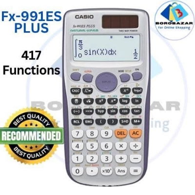 Picture of Fx 991es plus Calculator) fx 991 es plus 1st editoin scientific calculator best calculator for students fx 991es plus solar & Battery , color Silver
