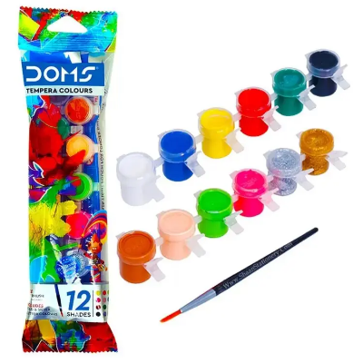 Picture of DOMS Tempera Colour 12 Shades 1 pak