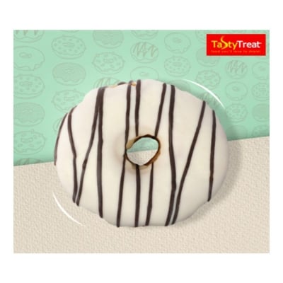 Picture of Donut White chocolate & Black zig