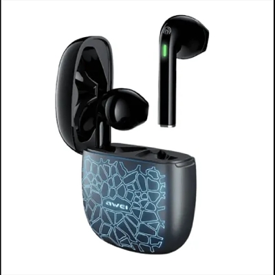 Picture of Awei T28 Pro Wireless Bluetooth Gaming Earbuds Cool LED Light Colour Change Ice Crack