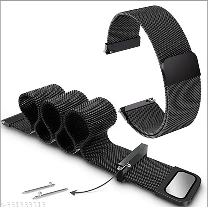 Picture of 22mm Milanese Magnetic Metal Steel Strap Flat Head Universal for Unisex Suitable For Square Shape Smart Watch