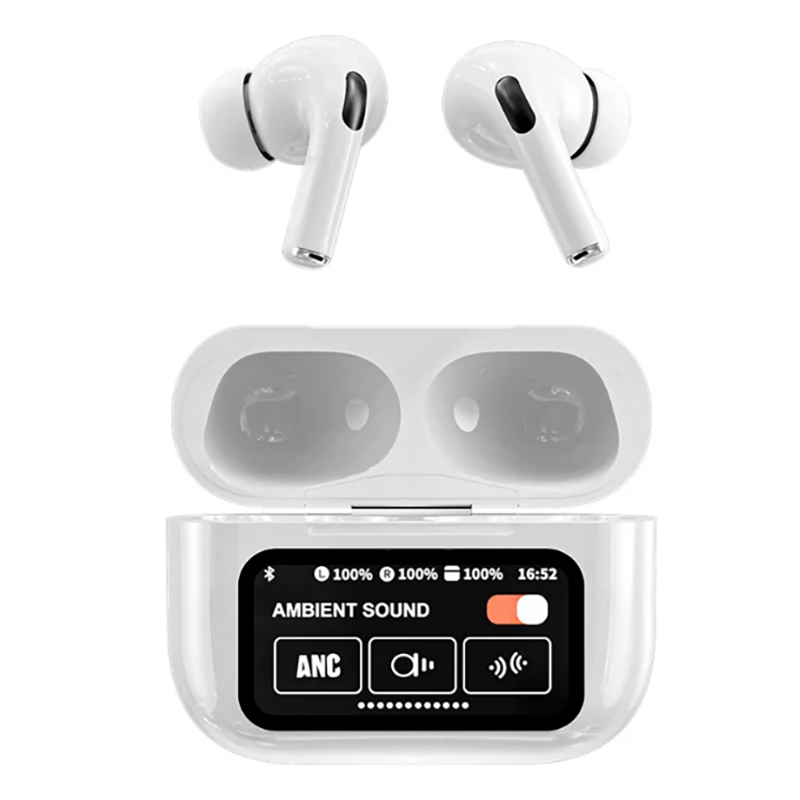 Picture of A9 Pro Touch Screen ANC Wireless Earphones TWS Noise Cancelling Earbud Bluetoth 5.3 Long Battery life HiFi Tone Quality
