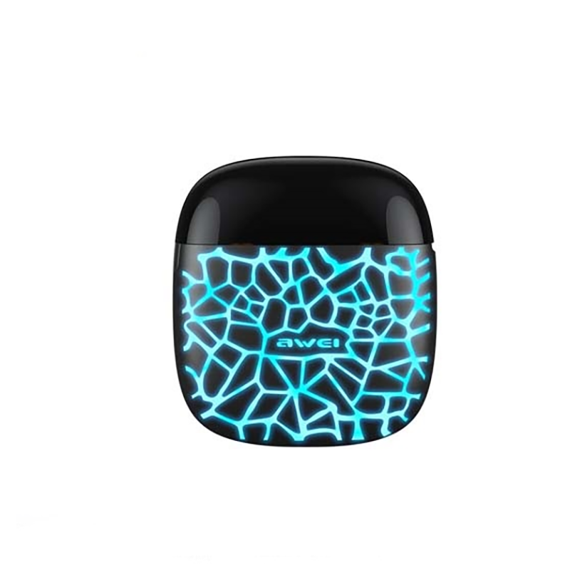 Picture of Awei T28 Pro Wireless Bluetooth Gaming Earbuds Cool LED Light Colour Change Ice Crack
