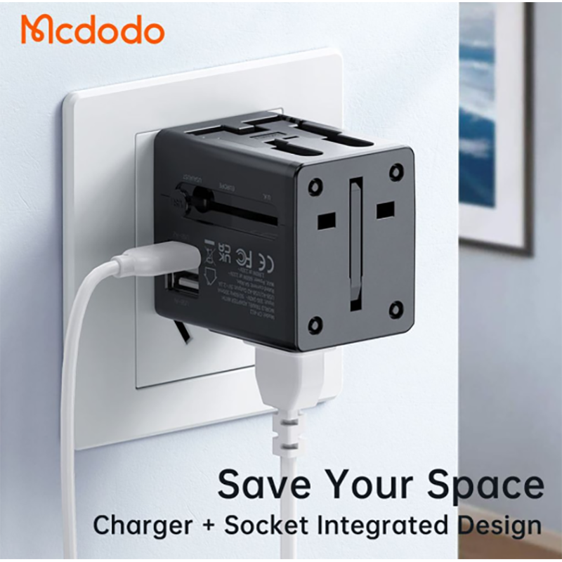 Picture of Mcdodo CP-412 2.1A Fast Charging Universal Travel Adapter