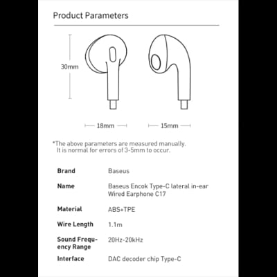 Picture of Encok C17 Type-C Wired In-ear Earphone - Headphone