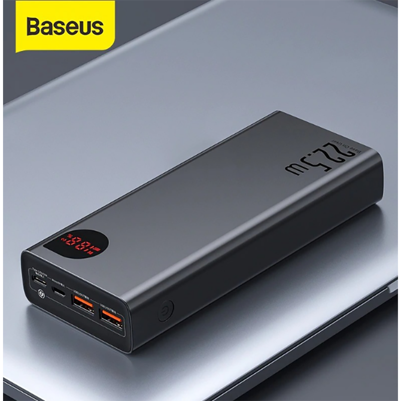 Picture of 20000mAh 22.5W Adaman Digital Display Quick Charger Power Bank Fast Charging - Black