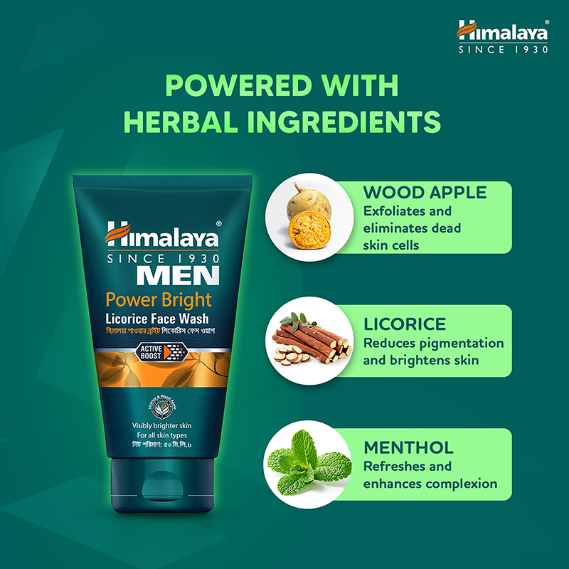 Picture of Himalaya Men Power Bright Licorice Face Wash 50ml