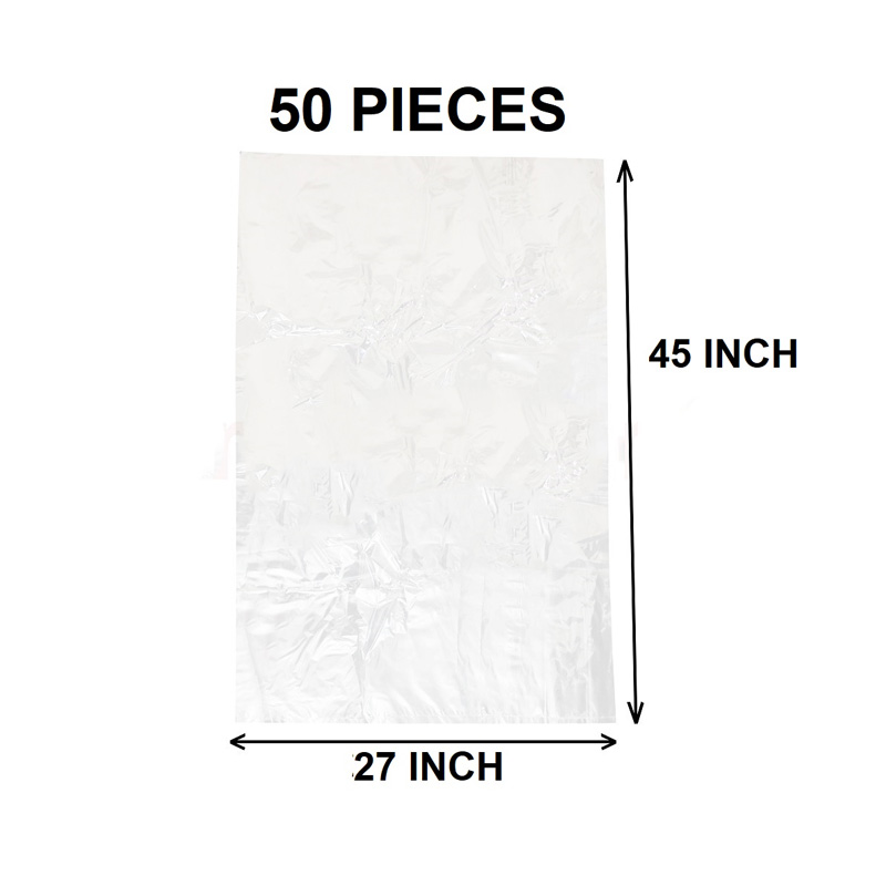 Picture of Clear (45" X27") 50PCS Trash Bag / Poly Bag / Garbage Bag / Moyla Felar Bag / Polibag(Multicolor)