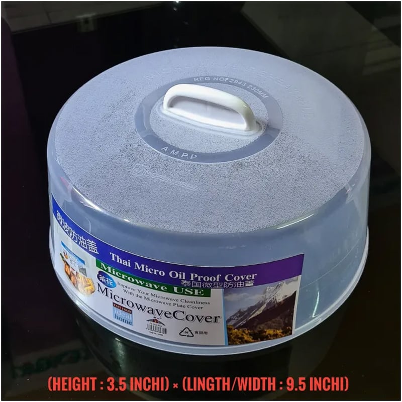 Picture of Microwave Food Cover/Food Plate Cover Splatter Guard Non Stick Plastic Clear Dish Lid - 1 Pcs - Kitchen Rack - Kitchen Rack - Oven Cover(Multicolor)
