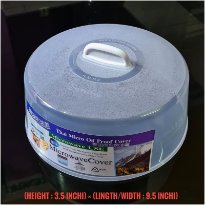 Picture of Microwave Food Cover/Food Plate Cover Splatter Guard Non Stick Plastic Clear Dish Lid - 1 Pcs - Kitchen Rack - Kitchen Rack - Oven Cover(Multicolor)