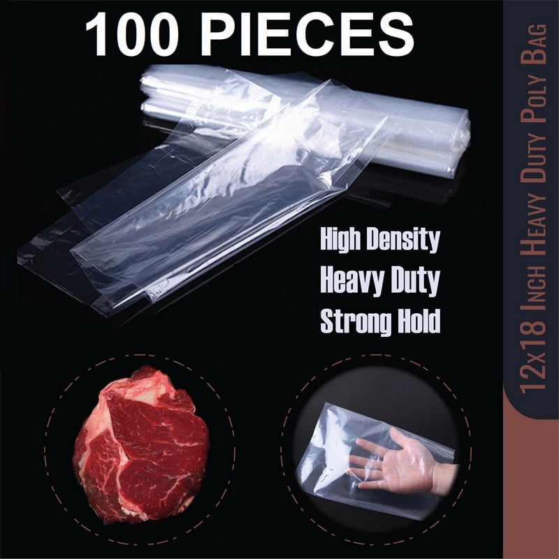 Picture of 100 Pcs LD 12 x 18 Inch Meat/ Fish/ Frozen/ Fruits Carry Bag High Density Heavy Duty Poly Bag(Multicolor)