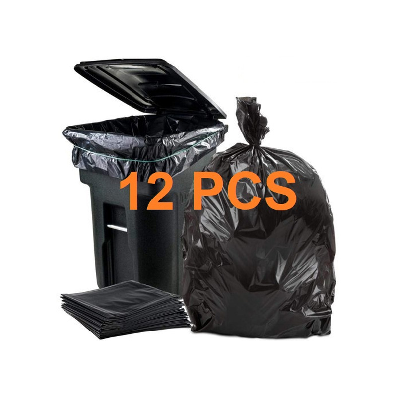 Picture of Black (24" X20") 12PCS Trash Bag / Poly Bag / Garbage Bag / Moyla Felar Bag / Polibag(Multicolor)