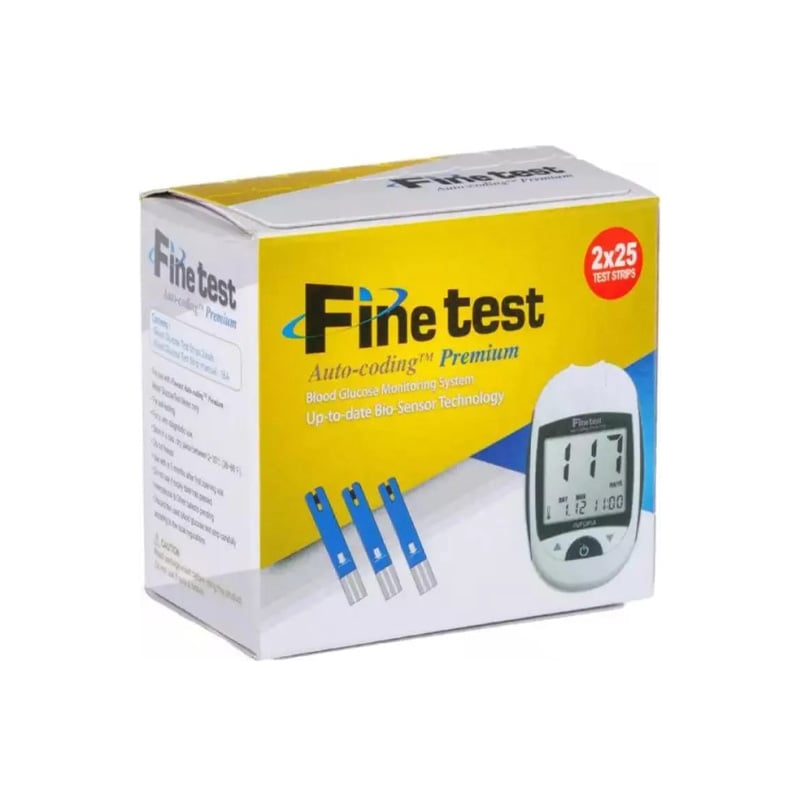 Picture of FINE TEST Blood Glucose Test Strips 50 Pcs