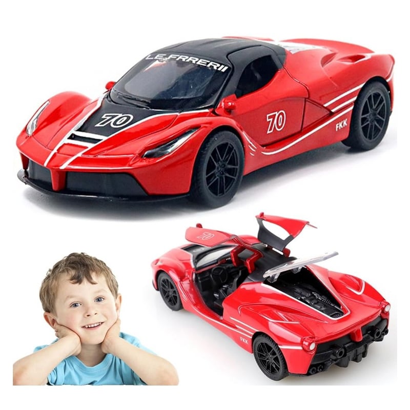 Picture of 1 PC Ferrari 1:36 alloy sports car model children's pull back car boy baby door opening toy car racing gift car toy(Multicolor)