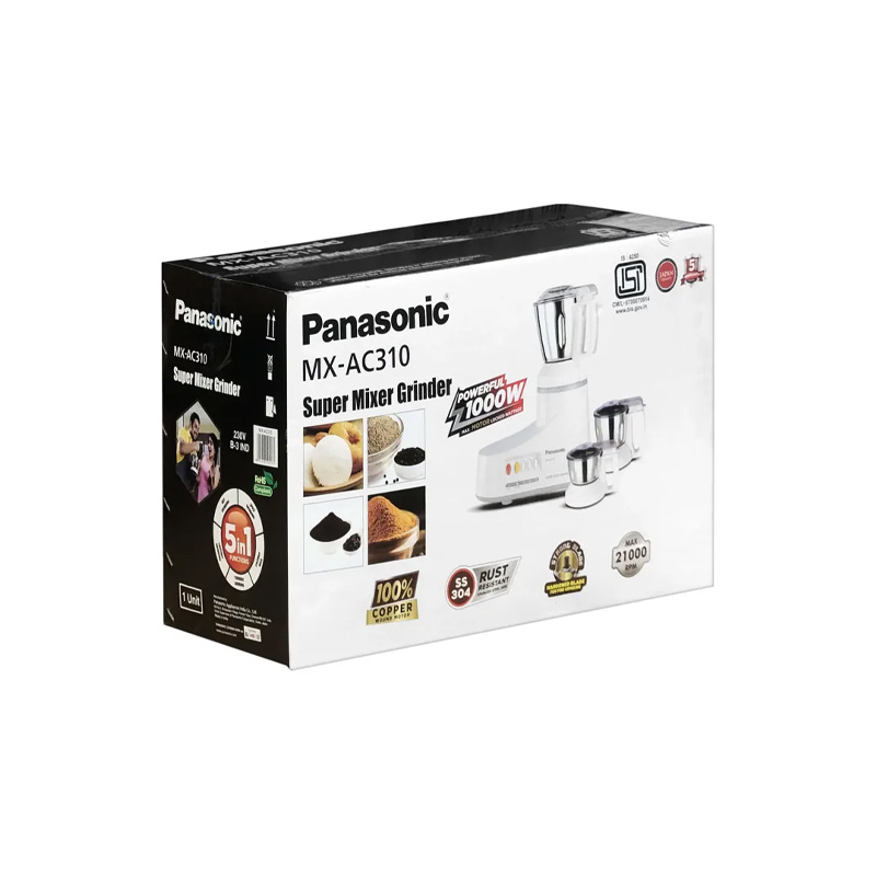 Picture of 1000WATT Panasonic 3 Jars Blender Plus Mixer Grinder MX-AC310