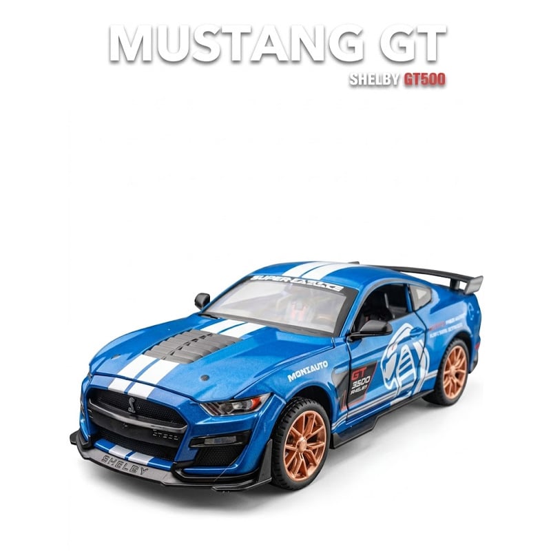 Picture of 1 PC 1:32 Ford Mustang Shelby GT500 Alloy Sports Car Model Diecast Toy Vehicles Metal Car Model Simulation Collection Kids Toy Gift(Multicolor)