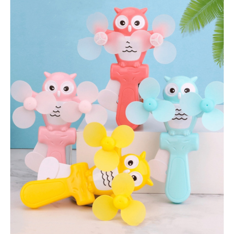Picture of 1 PC Owl Portable Manual Hand Crank Mini Fan Without Battery