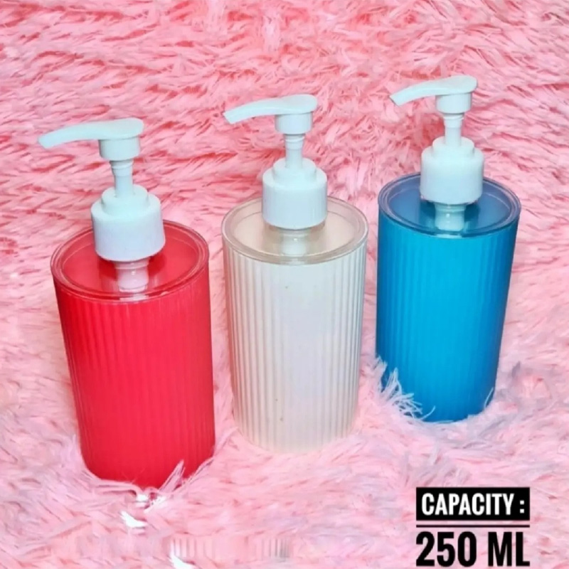 Picture of 1 PC Hand Wash Liquid Plastic Bottle Jar 250ML / Bathroom Shop Jar / Hand Wash Liquid Refile Bottle - Multicolour(Multicolor)