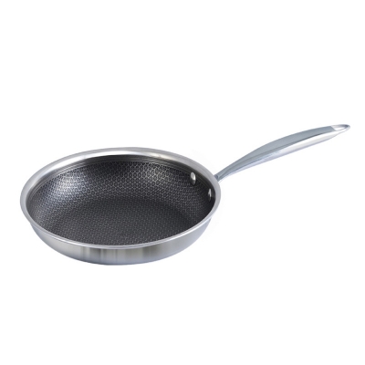 Picture of Kiam 18CM Tri Ply Honeycomb Stainless Steel Fry Pan Without Lid INDUCTION BOTTOM(Multicolor)