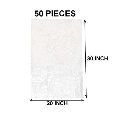 Picture of Clear (30" X20") 50PCS Trash Bag / Poly Bag / Garbage Bag / Moyla Felar Bag / Polibag(Multicolor)