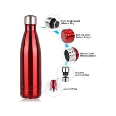 Picture of Thermos 500ml Stainless Steel Insulated Cup Bottle For Water Tea Coffee(Multicolor)