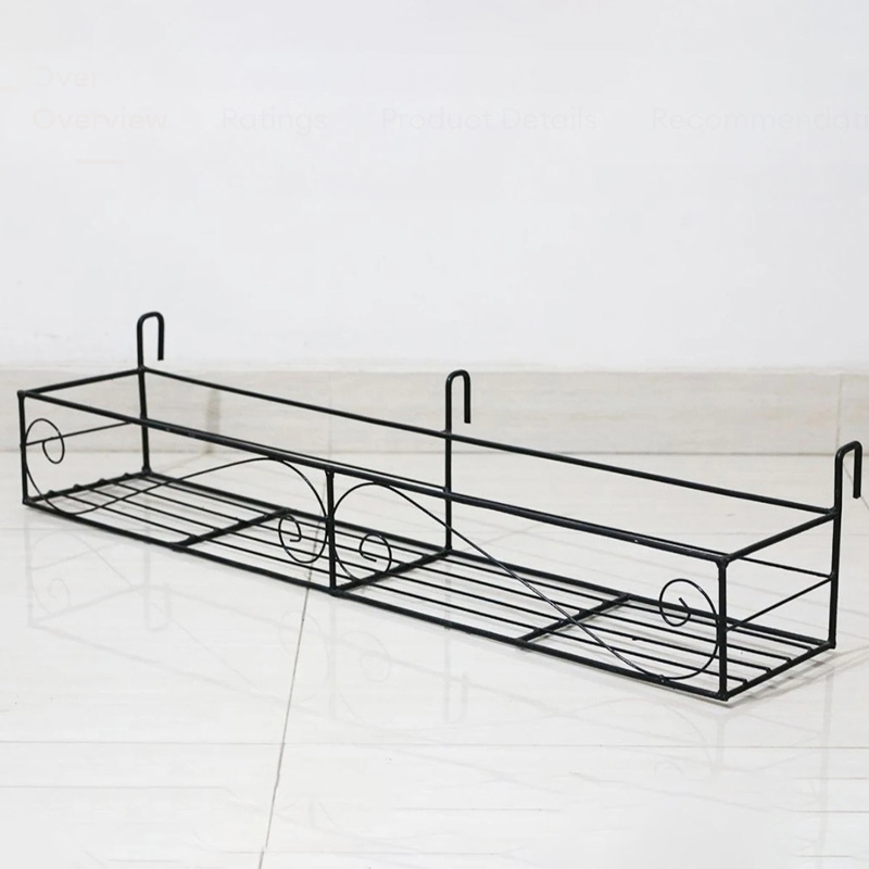 Picture of 1 PC Planter Stand Flower Pot Stand For Balcony Living Room Outdoor Indoor Grill Rack 26x8x4 Inches(Multicolor)