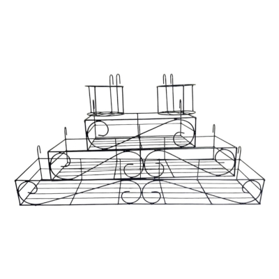 Picture of 5PC Planter Stand Flower Pot Stand For Balcony Living Room Outdoor Indoor Grill Rack 36, 26, 16 Inches(Multicolor)