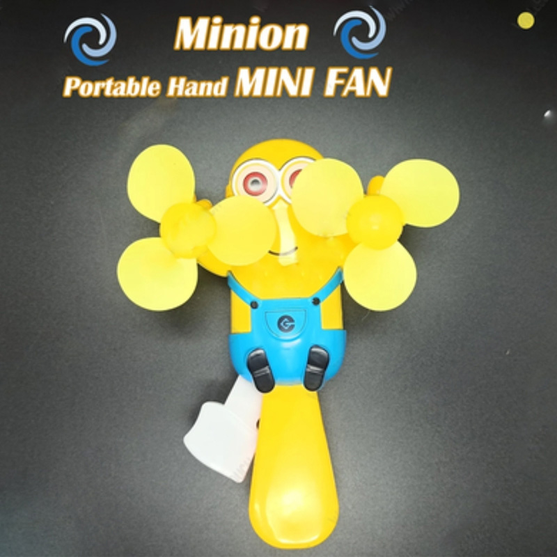 Picture of 1 PC Minion Portable Manual Hand Crank Mini Fan Without Battery