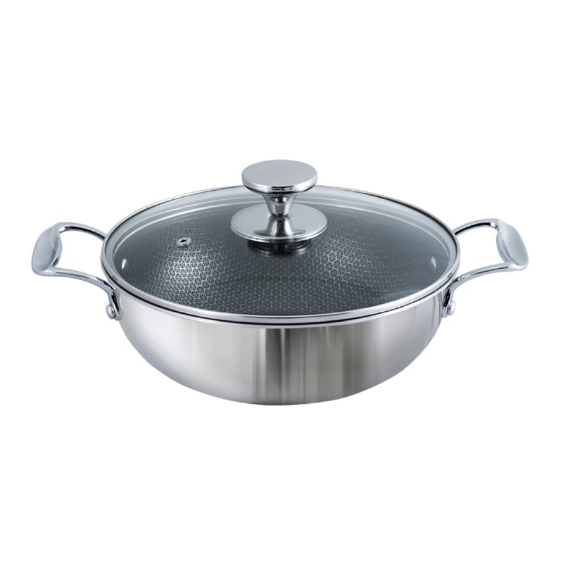Picture of Kiam 20CM Tri Ply Honeycomb Stainless Steel Karai INDUCTION BOTTOM(Multicolor)