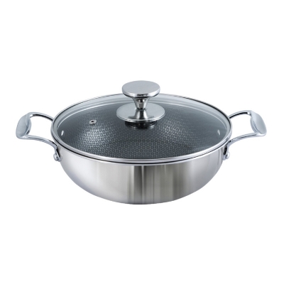 Picture of Kiam 20CM Tri Ply Honeycomb Stainless Steel Karai INDUCTION BOTTOM(Multicolor)