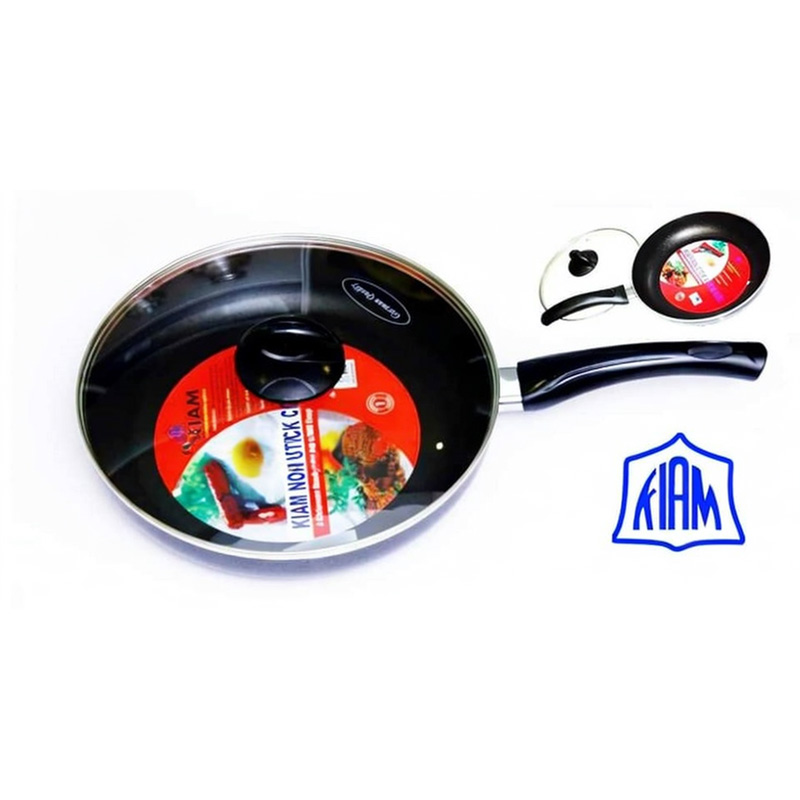 Picture of Kiam Non Stick Fry Pan With Glass Lid 24CM(Multicolor)