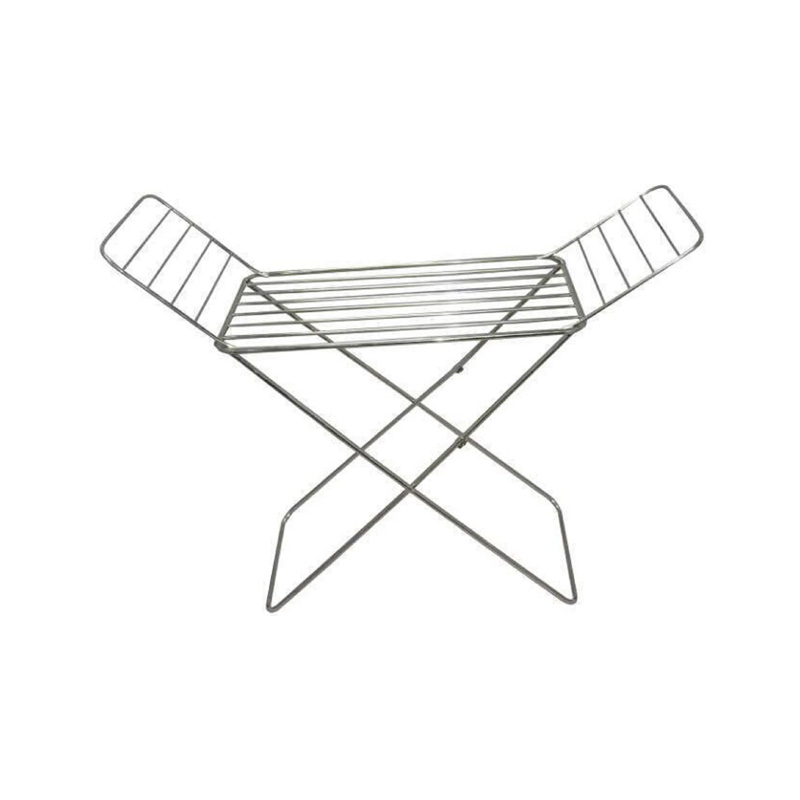 Picture of Home Intuition Foldable Clothes Drying Rack Dryer- SKB-Model- DCH-201 Multi-function cloth drying stand Adjustable height Durable caster wheels Rust free Hanger slots Designed for better air flow Better dry function by the windblown from various angles Us(Silver)