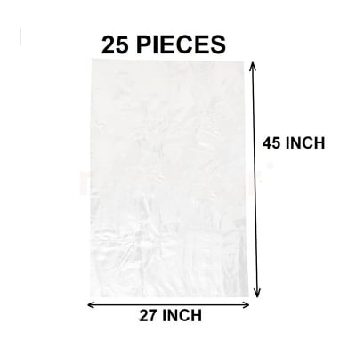 Picture of Clear (45" X27") 25PCS Trash Bag / Poly Bag / Garbage Bag / Moyla Felar Bag / Polibag(Multicolor)