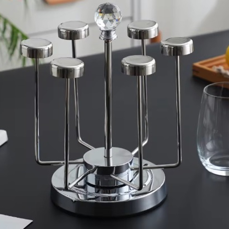 Picture of Stainless Steel Moving Glass Holder - 6 Holder - Silver(Multicolor)