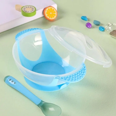 Picture of Baby Suction Feeding Bowl with Heat Sensitive Spoon(Multicolor)