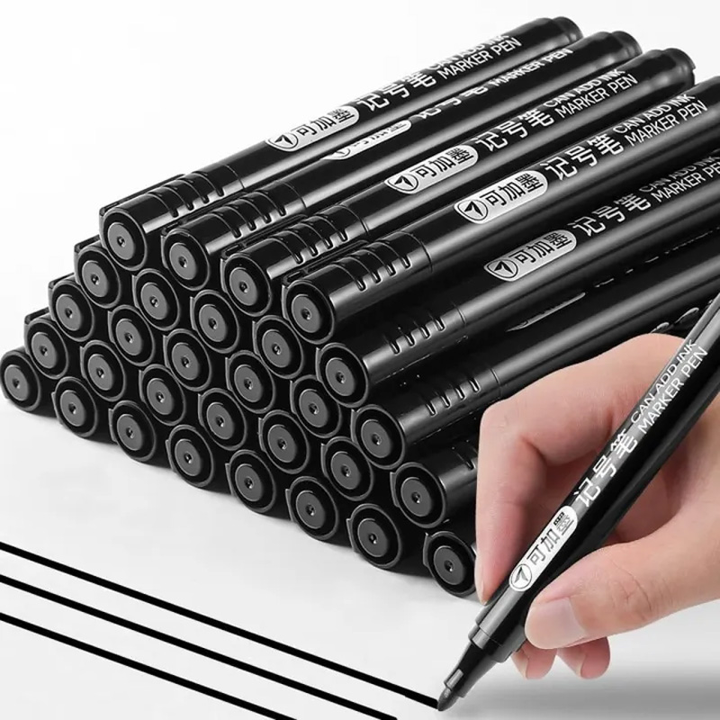 Picture of 2 Pieces Refillable Permanent Marker Pen(Black)