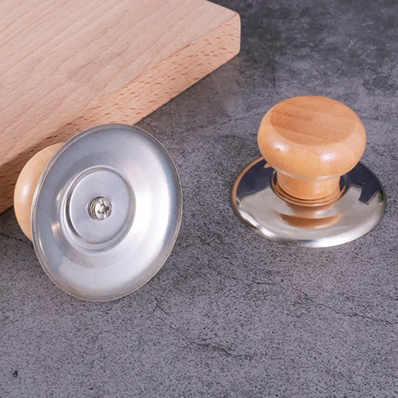 Picture of 2 Pcs Lid Picker, Handle Reusable Wear-resistant Pot Cover Handle with Screws(Gold)